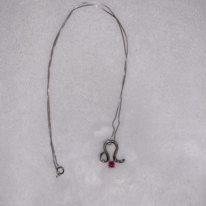 Ruby Birthstone Leo Necklace